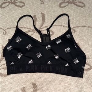 PINK Victoria's Secret Black Logo Bralette